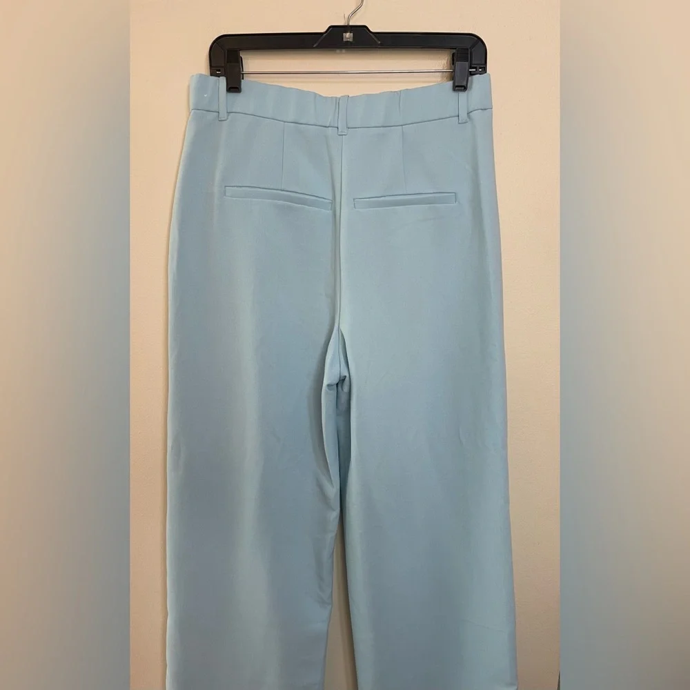 Abercrombie & Fitch Wide Leg Trousers in Bright Blue